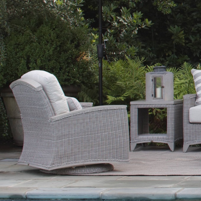 Astoria Woven Swivel Glider