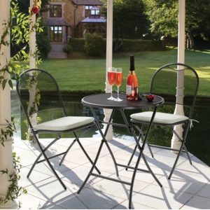 Cafe Napoli Wrought Iron 3pc Bistro Set