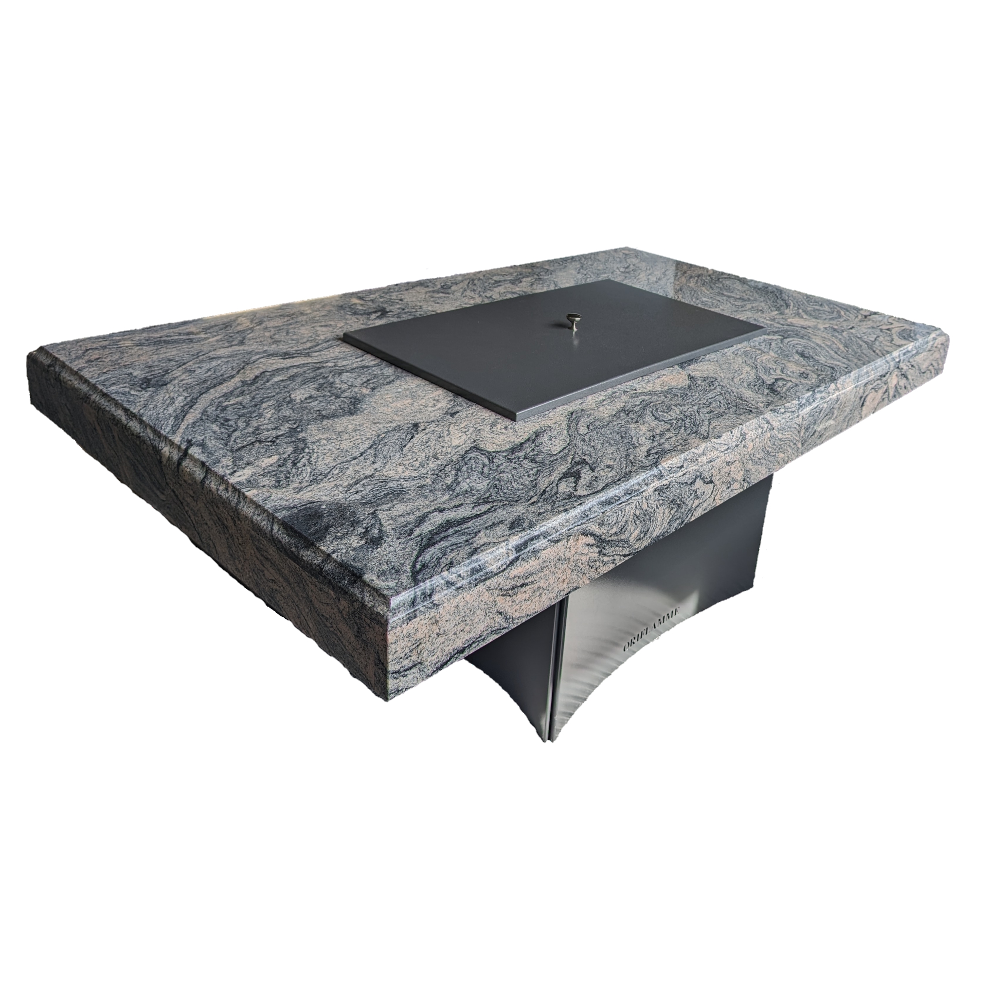 Silver Tiger Rectangular Fire Table