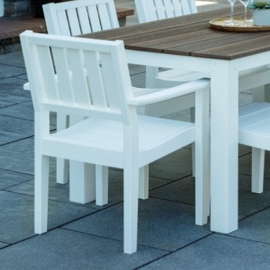 Greenwich Dining Arm Chair Slatted Back Style (602S)