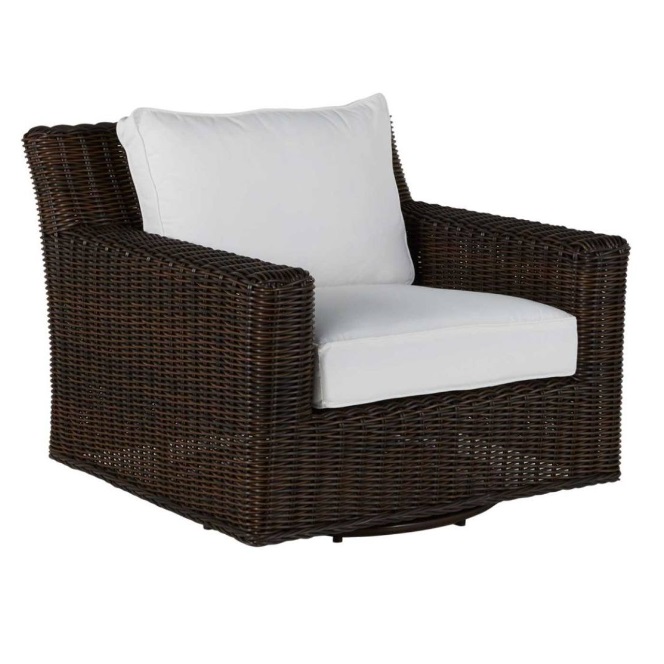 Rustic Woven Swivel Lounge