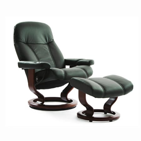 Consul Recliner and Ottoman (Large)