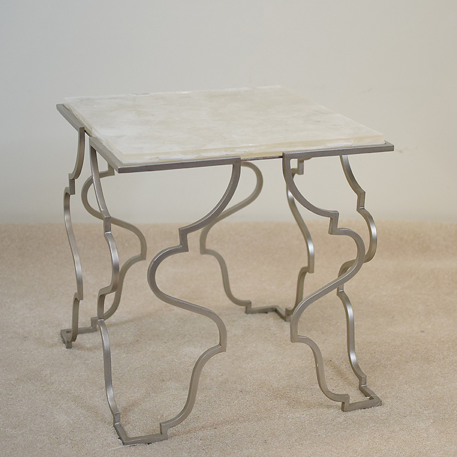 Silver Current End Table