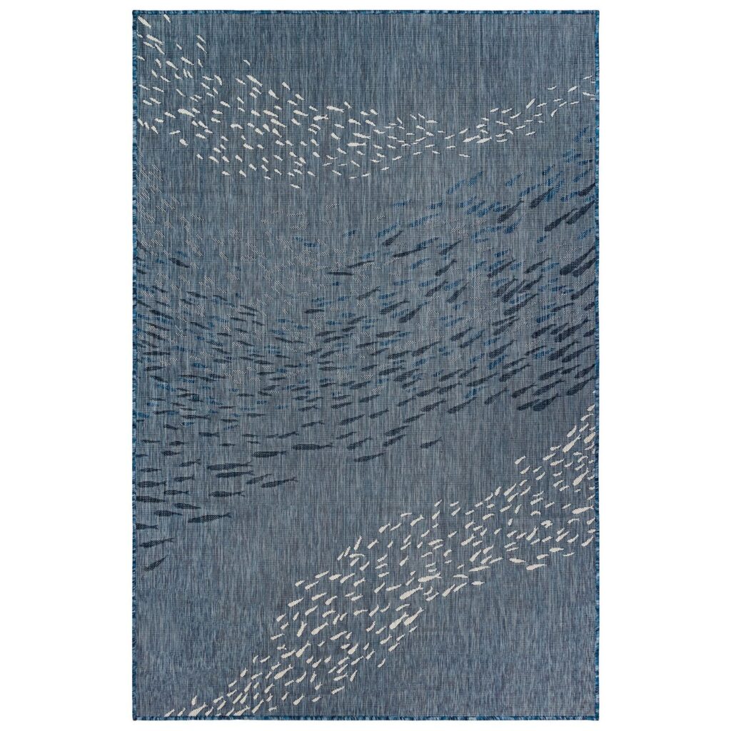 School of Fish in Navy Area Rug