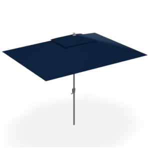 8x10' Auto Tilt Umbrella with Admiral Blue Canopy