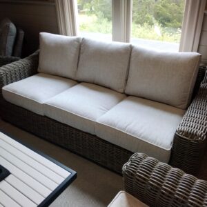 Abigail Three Seat Wicker Sofa