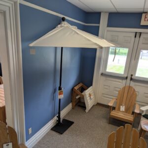 "Half" Umbrella with Natural Canopy (Includes Base)